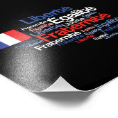 Liberté, Égalité, Fraternité, Nationales Motto Fotodruck (Ecke)