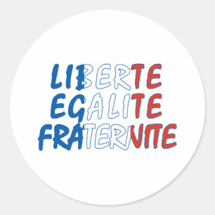 Liberte Egalite Fraternite Produkte Runder Aufkleber