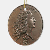 Liberty 1793 U.S. Penny Keramik Ornament (Links)