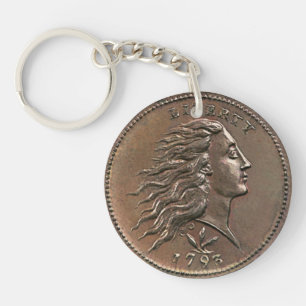 Liberty 1793 US-Cent ultra-dauerhaftes Acryl Schlüsselanhänger