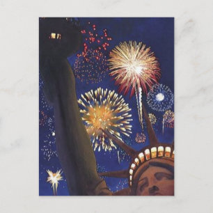 "Liberty 2K" Statue of Liberty Watercolor Postkarte