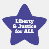 Liberty and Justice for All America 250th Stern-Aufkleber (Vorderseite)