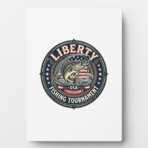 Liberty Angel-Fischturnier Patriotisch Patriotisch Fotoplatte