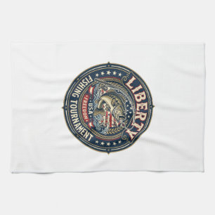 Liberty Angel-Fischturnier Patriotisch Patriotisch Geschirrtuch