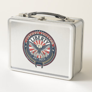 Liberty Aviator Patriotisch Patriotische Luftfahrt Metall Brotdose
