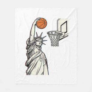 Liberty Basketball Dunk Vintage Gravur Design_1 Fleecedecke