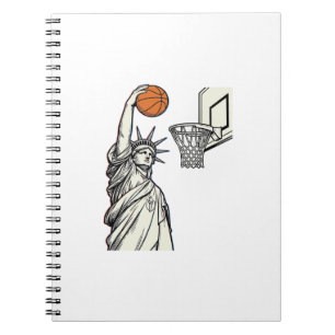 Liberty Basketball Dunk Vintage Gravur Design_1 Notizblock