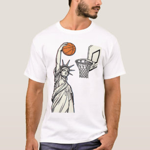 Liberty Basketball Dunk Vintage Gravur Design_1 T-Shirt