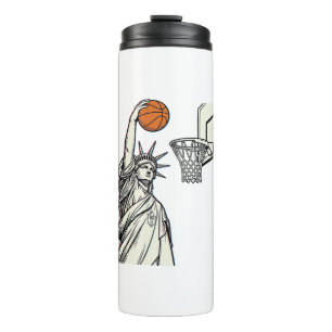 Liberty Basketball Dunk Vintage Gravur Design_1 Thermosbecher