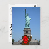 'Liberty Bear' NY Postcard Postkarte (Vorne/Hinten)