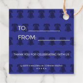 Liberty Bell 1776–2026 To/From Quarter-Millennium★ Geschenkanhänger (Rückseite)