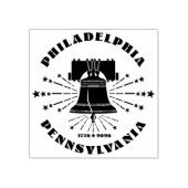Liberty Bell 1776 Philadelphia Wood Art Briefmarke Gummistempel (Prägung)