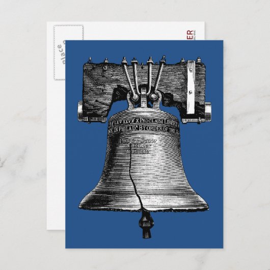 Liberty Bell, 19. Jahrhundert Postkarte (Vorne/Hinten)