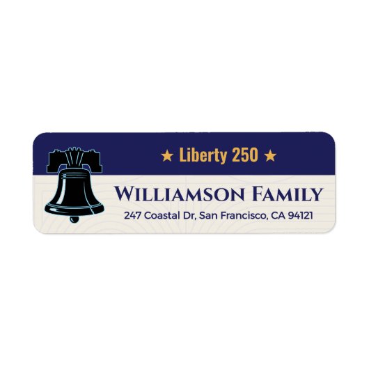 Liberty Bell 250 Patriotic Family Address Design (Vorne)
