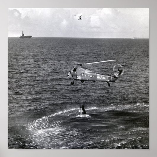 Liberty Bell 7 Splashdown & Erholung Poster (Vorne)