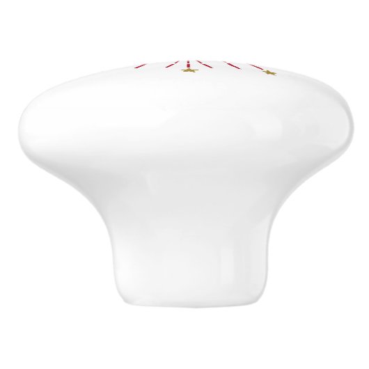 Liberty Bell Blue Illustration Keramik Pull Keramikknauf (Seitenansicht)