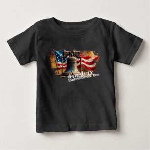 Liberty Bell Kunst für die Feier zum 4. Juli Baby T-shirt