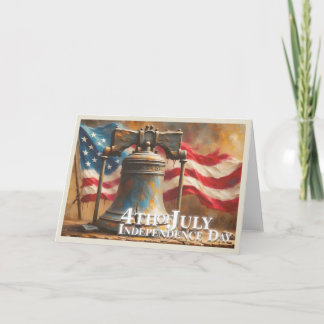 Liberty Bell Kunst für die Feier zum 4. Juli Karte