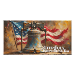 Liberty Bell Kunst für die Feier zum 4. Juli Poster