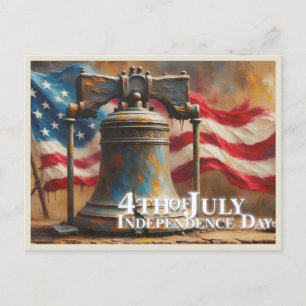Liberty Bell Kunst für die Feier zum 4. Juli Postkarte