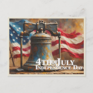 Liberty Bell Kunst für die Feier zum 4. Juli Postkarte