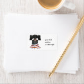 Liberty Bell mit amerikanischer Flagge Adressaufkleber (Insitu)