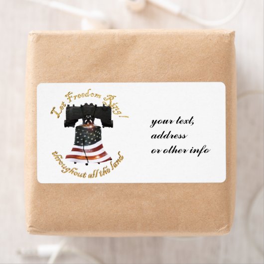 Liberty Bell mit amerikanischer Flagge - Freiheits (Insitu)