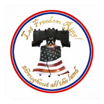 Liberty Bell mit amerikanischer Flagge - Freiheits