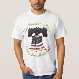 Liberty Bell mit amerikanischer Flagge - Freiheits T-Shirt