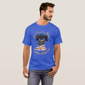 Liberty Bell mit amerikanischer Flagge - Freiheits T-Shirt (Vorne ganz)