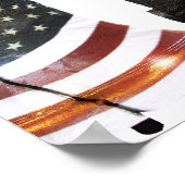 Liberty Bell mit amerikanischer Flagge - Muster Poster (Ecke)