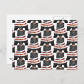 Liberty Bell mit amerikanischer Flagge - Muster Postkarte (Vorne/Hinten)