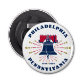 Liberty Bell Patriotic Button Flaschenöffner (Vorderseite)