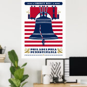 Liberty Bell Philadelphia Pennsylvania Streifen Poster (Heimbüro)