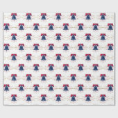 Liberty Bell Red White and Blue Pattern Geschenkpapier (Flach)