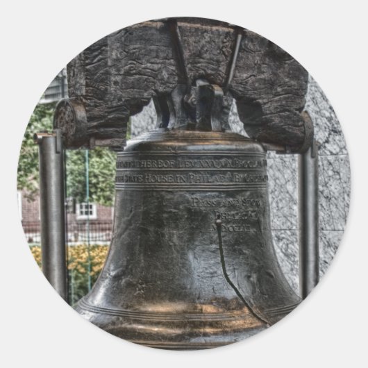 Liberty Bell Runder Aufkleber (Vorderseite)