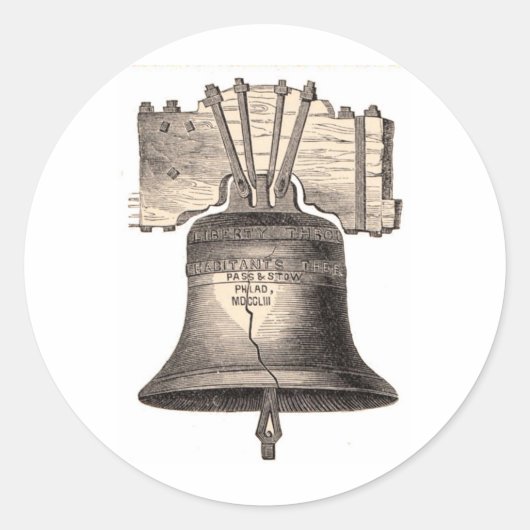 Liberty Bell Runder Aufkleber (Vorderseite)