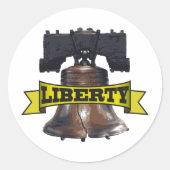 Liberty Bell Runder Aufkleber (Vorderseite)