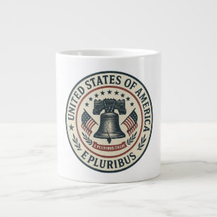 Liberty Bell Siegel — Vintage „E Pluribus Unum“ Jumbo-Tasse