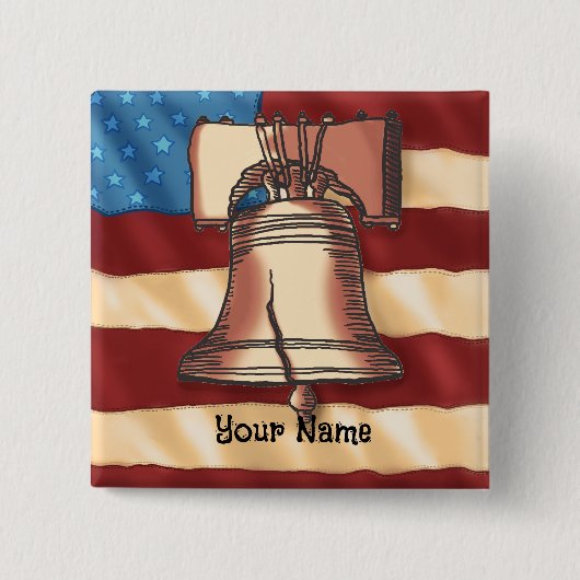 Liberty Bell Square Button (Vorderseite)