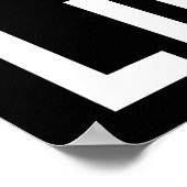Liberty Bold & Big, Black & White Poster (Ecke)
