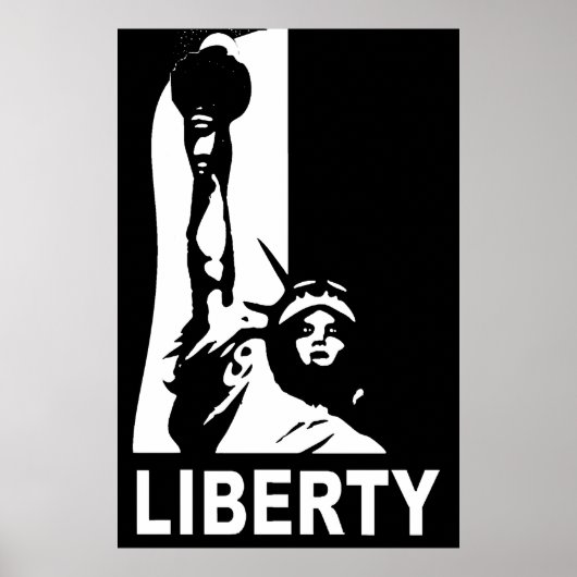 Liberty Bold & Big, Black & White Poster (Vorne)