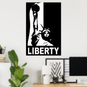Liberty Bold & Big, Black & White Poster (Heimbüro)