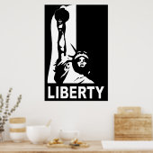 Liberty Bold & Big, Black & White Poster (Küche)