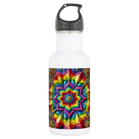 Liberty Bottle LGBTQ Farben Edelstahlflasche (Vorderseite)