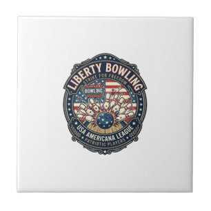 Liberty Bowling Patriotisch Patriotisches Bowling Fliese