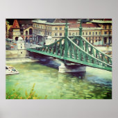  Liberty bridge -Budapest - painting  Poster (Vorne)