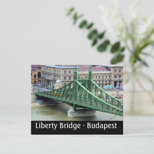 Liberty Bridge - Budapest, Ungarn Postkarte (Stehend Vorderseite)
