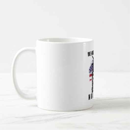 Liberty Bust with Grunge Flag Art Kaffeetasse (Links)