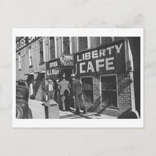 Liberty Cafe Vintage 1939 Restaurant Foto Postkarte